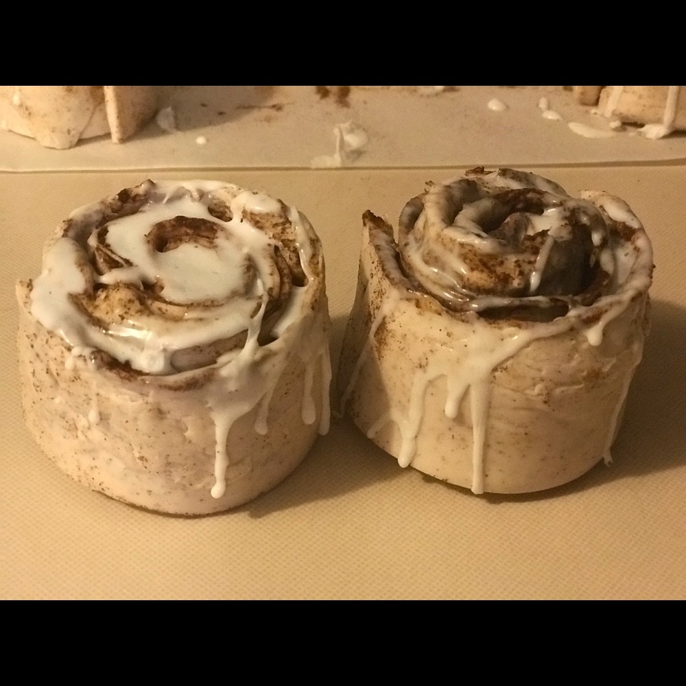 Homemade cinnamon roll bar soap